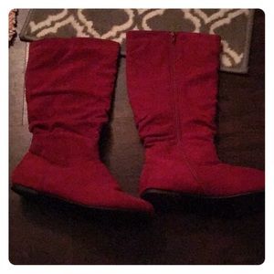 Red Suede boots